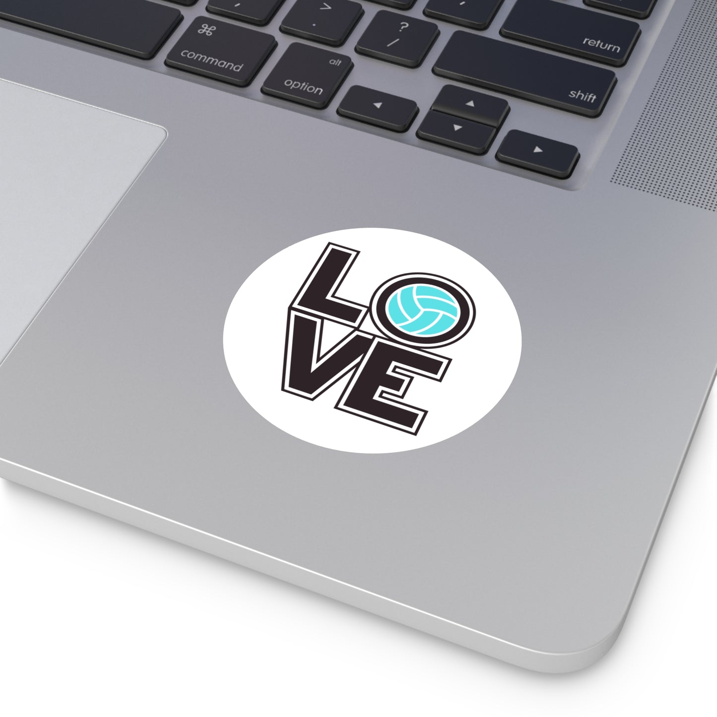 Volleyball Love Round Vinyl Stickers