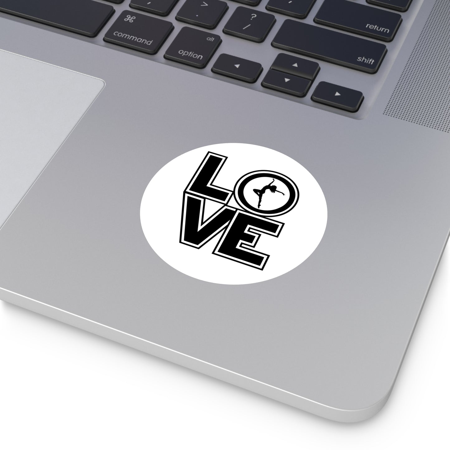 Dance Love Round Vinyl Stickers