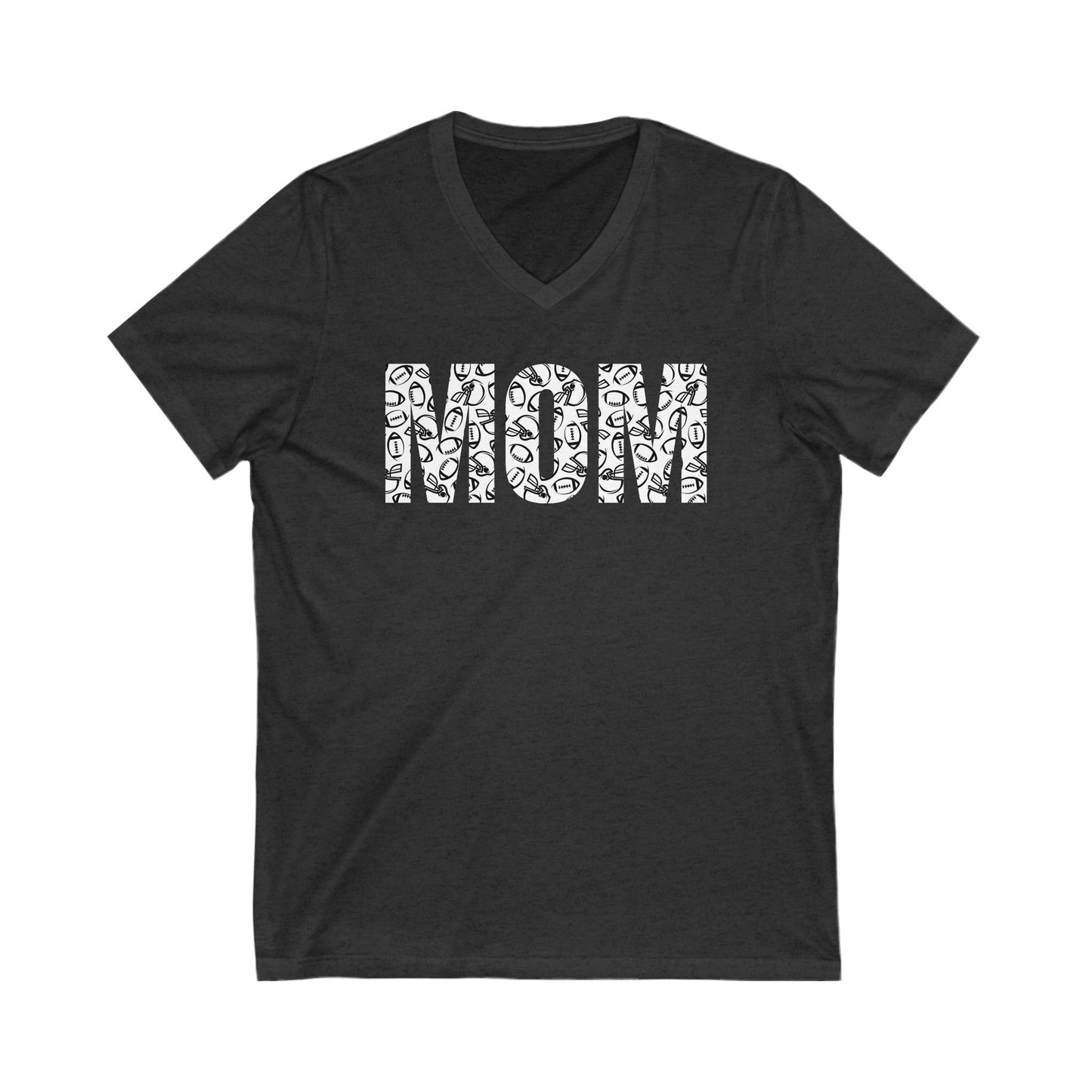 Mom Football Unisex Jersey Short Sleeve V-Neck Tee