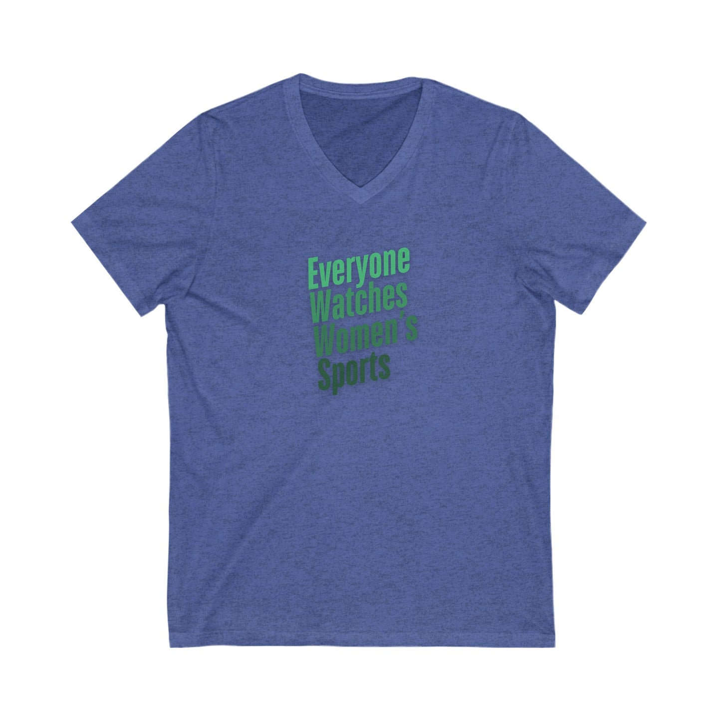 Women's Sports Unisex Jersey Short Sleeve V-Neck Tee