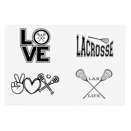 Lacrosse Sticker Sheets - Perfect for Fans and Athletes