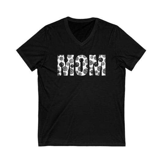 Mom Basketball Unisex Jersey Short Sleeve V-Neck Tee