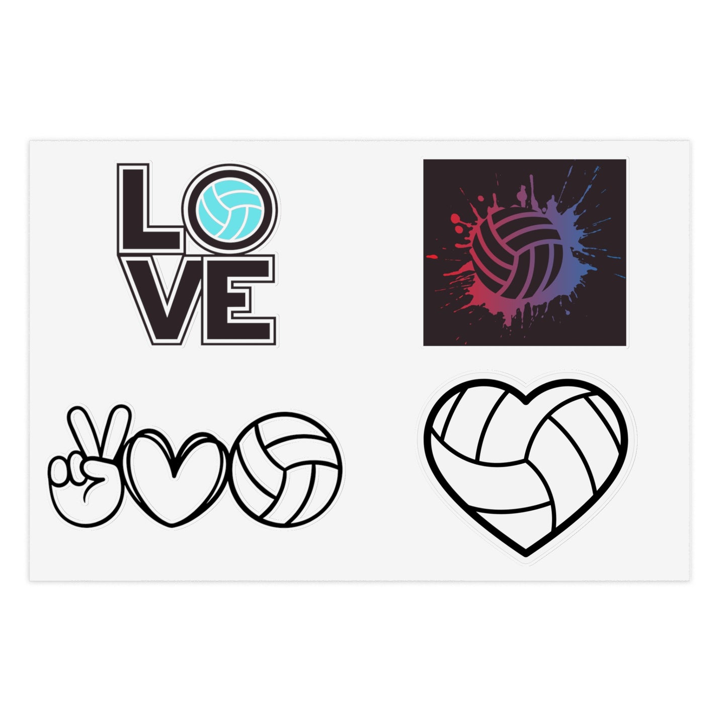 Volleyball Love Sticker Sheets - Perfect for Fans and Athletes