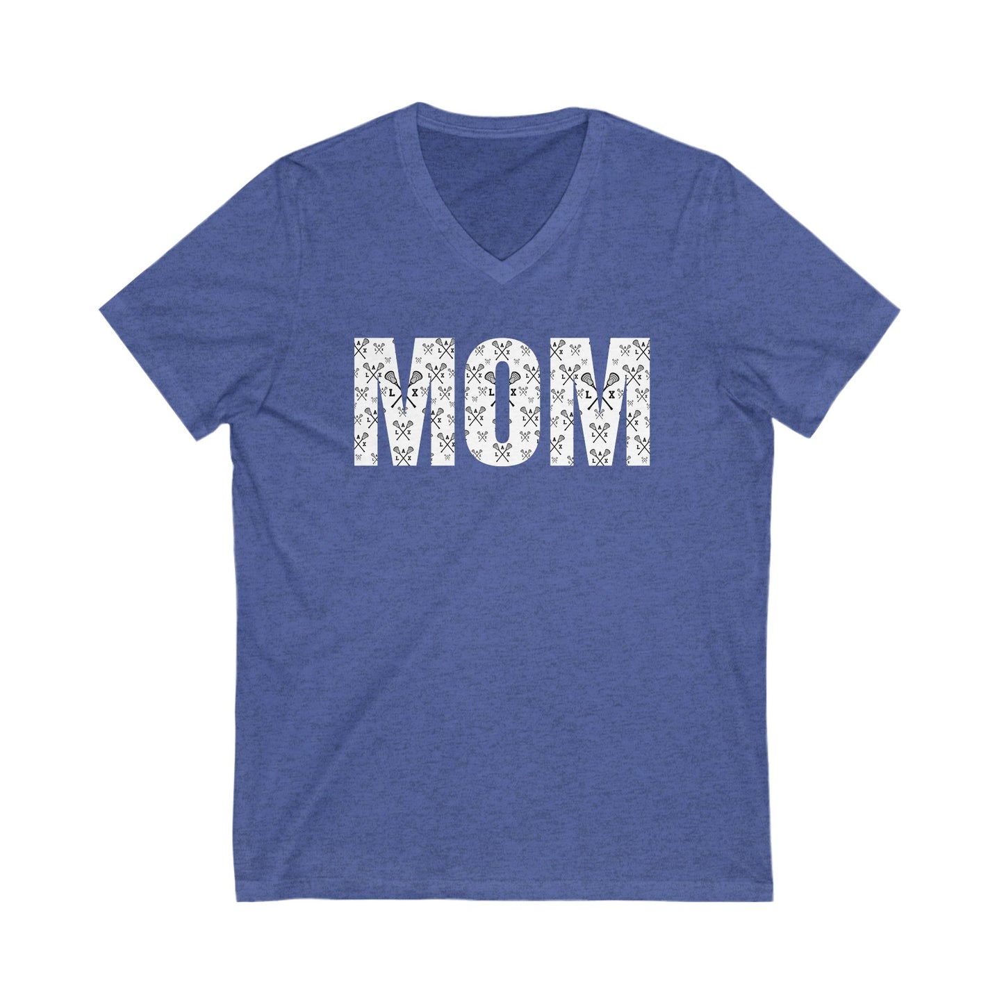 Mom Lacrosse Unisex Jersey Short Sleeve V-Neck Tee