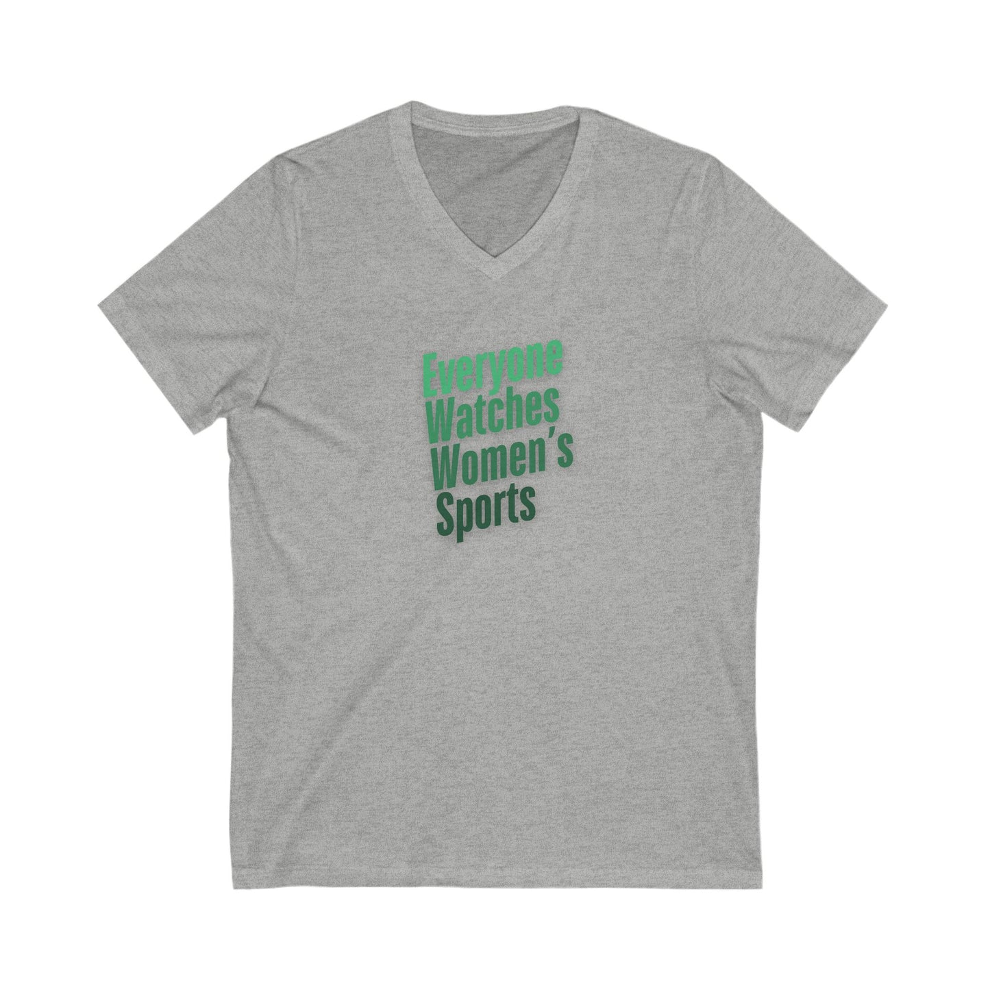 Women's Sports Unisex Jersey Short Sleeve V-Neck Tee