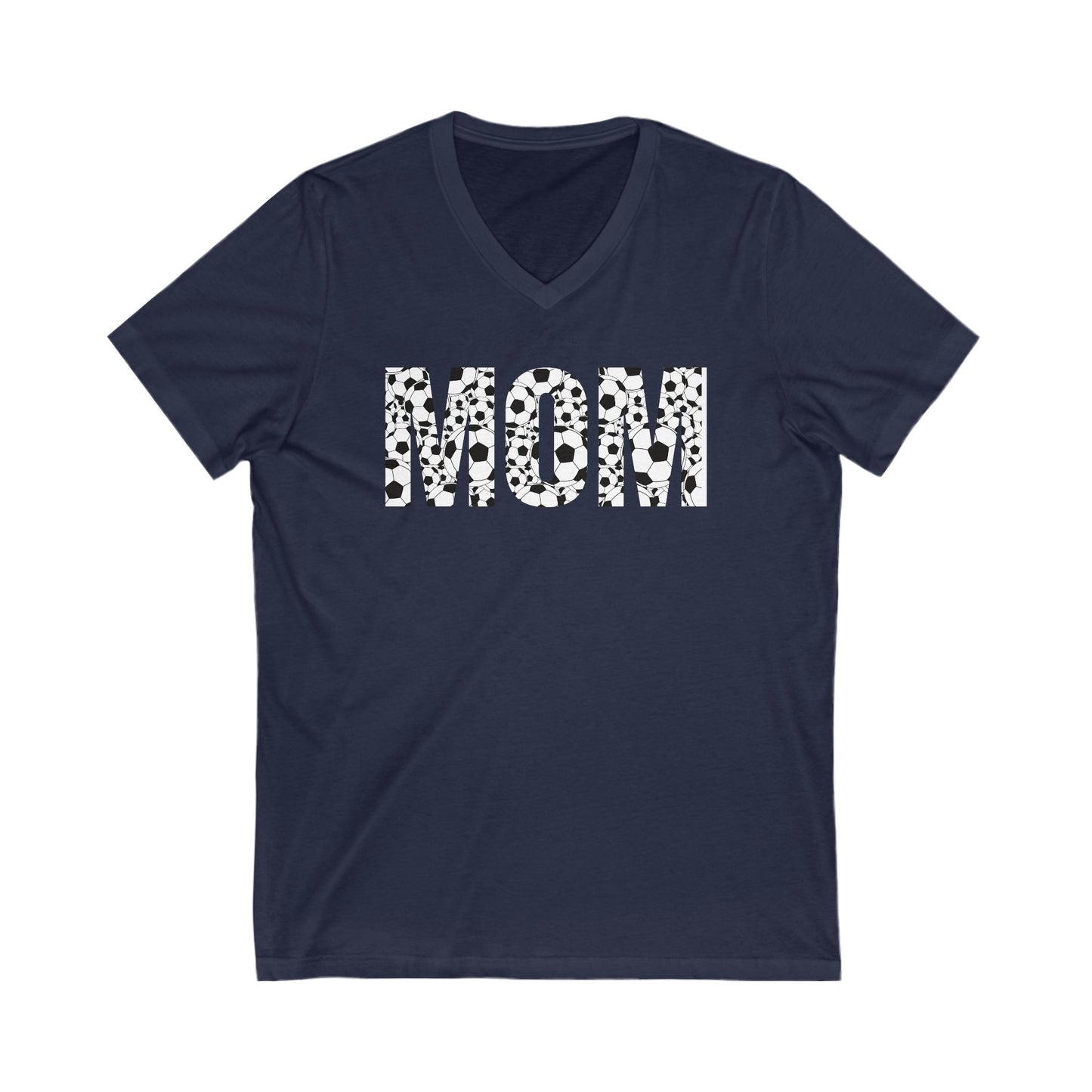 Mom Soccer Unisex Jersey Short Sleeve V-Neck Tee