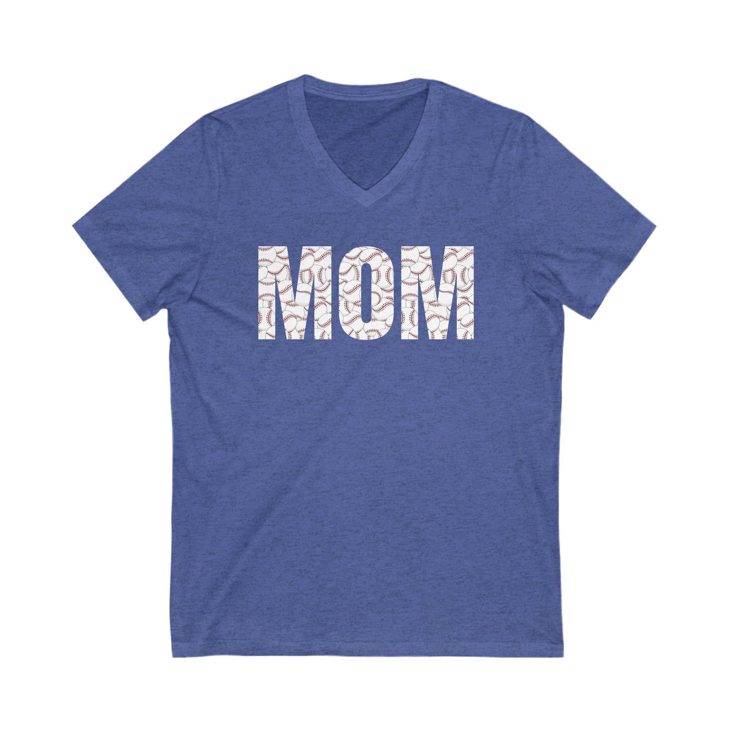 Mom Baseball Unisex Jersey Short Sleeve V-Neck Tee