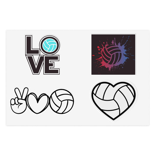 Volleyball Love Sticker Sheets - Perfect for Fans and Athletes