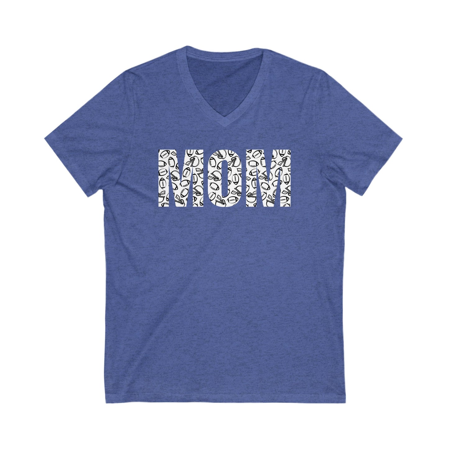 Mom Football Unisex Jersey Short Sleeve V-Neck Tee