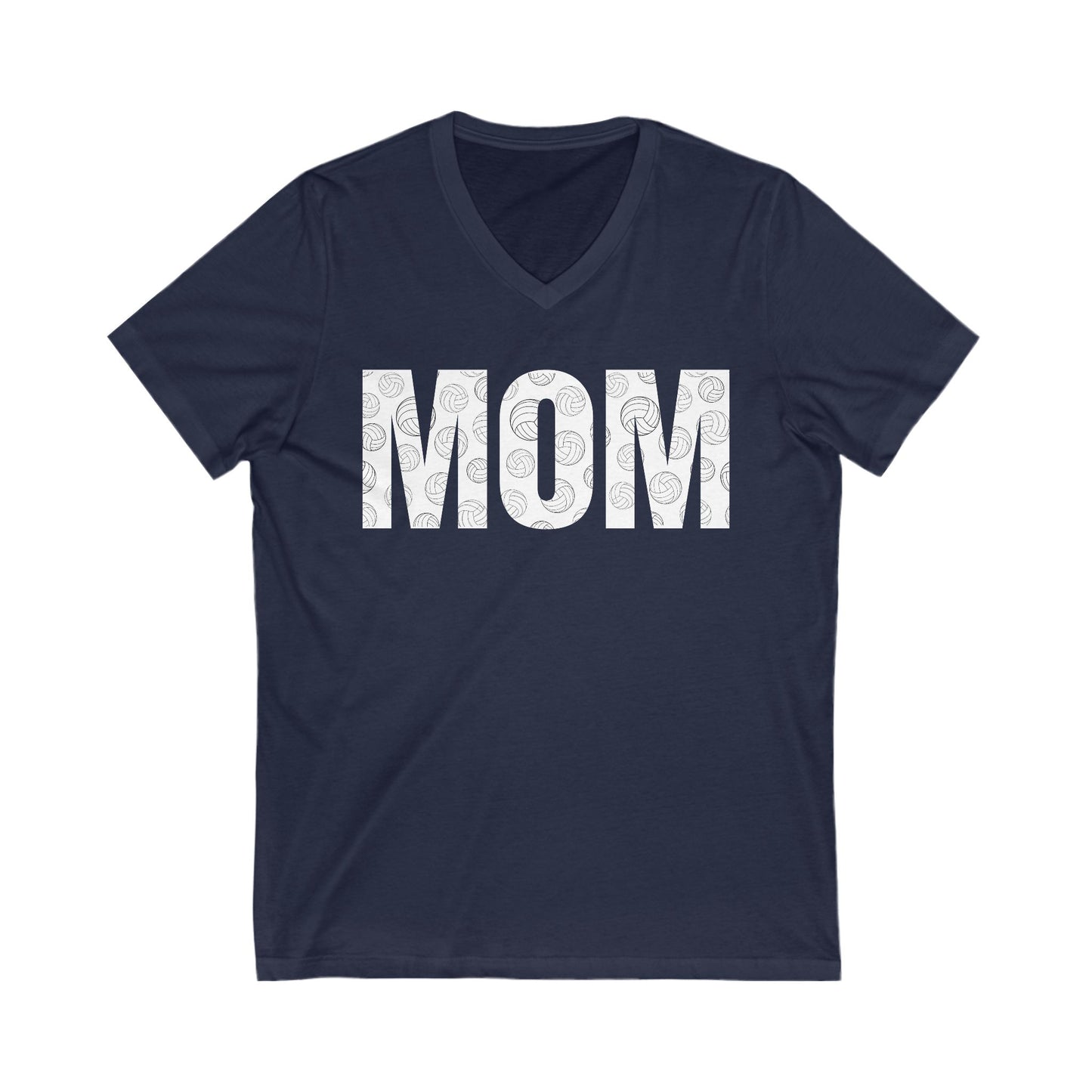 Mom Volleyball Unisex Jersey Short Sleeve V-Neck Tee